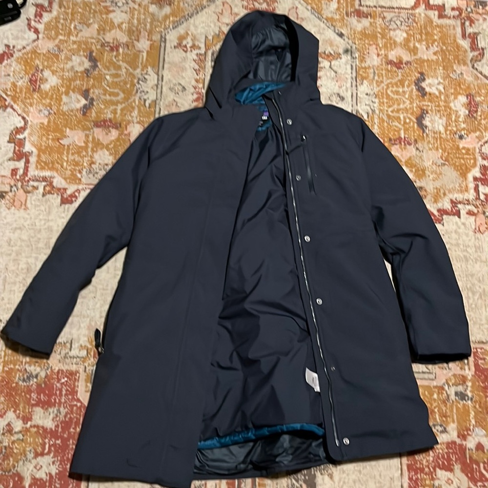 Women’s Patagonia Stormdrift 3 in 1 Parka Blue L Barely Worn